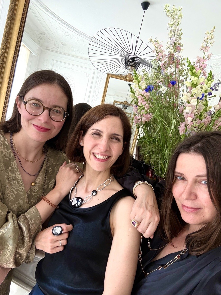Paola Soaves, artistic director, Aude Brunet, founder of Joalie, and Angelika Markul, artist