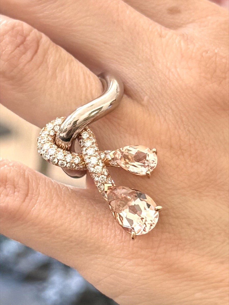 Joalie morganite and diamond ring